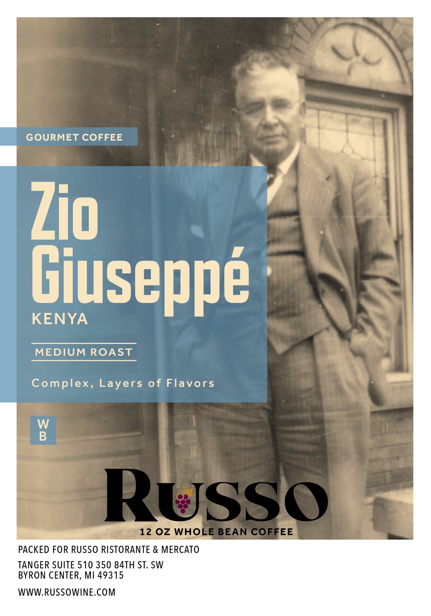 Russo Zio Guiseppe Coffee 12oz