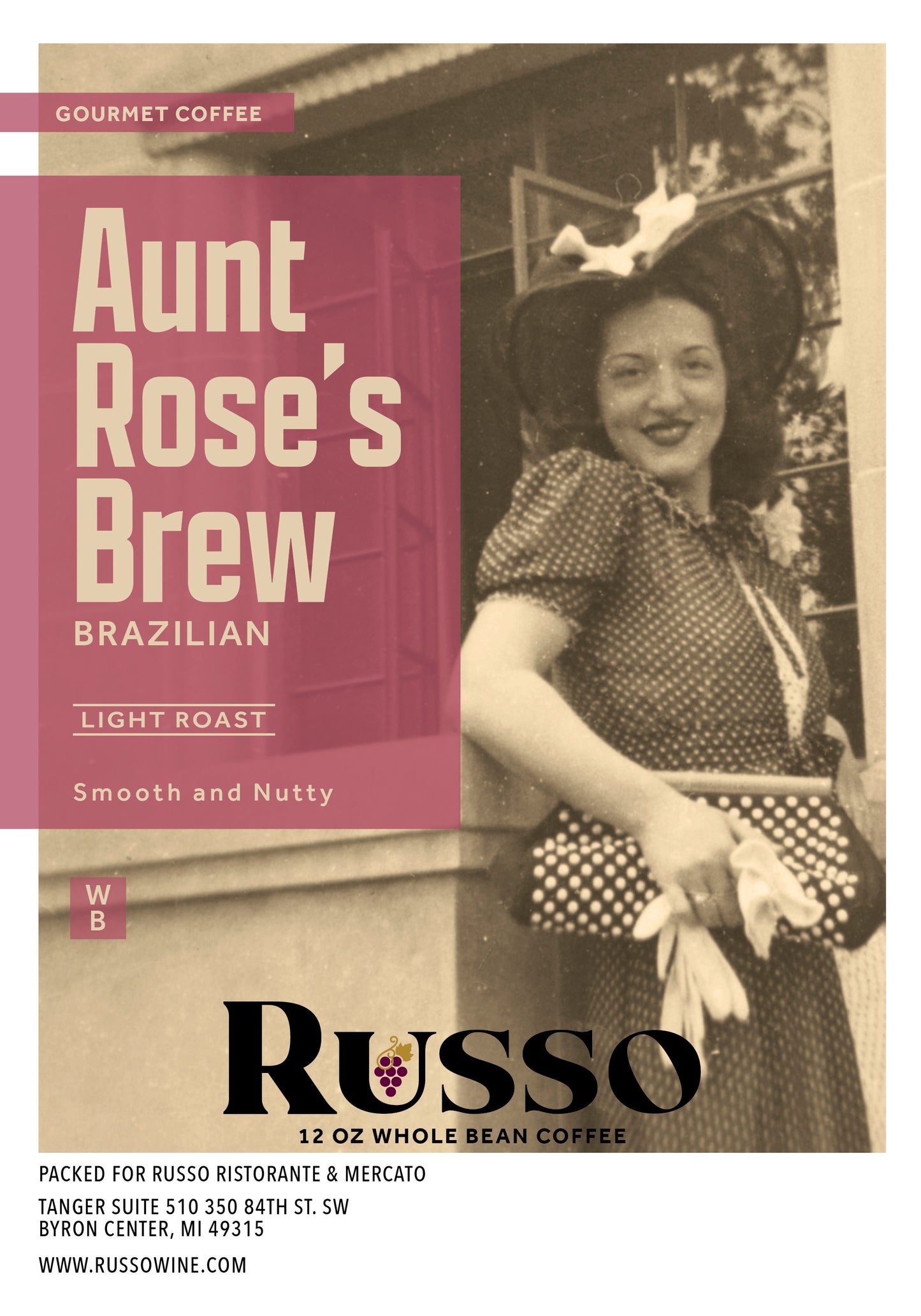 Russo Aunt Roses Brew Coffee 12oz